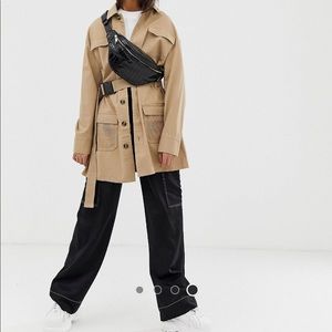 Asos Khaki utility jacket with belt